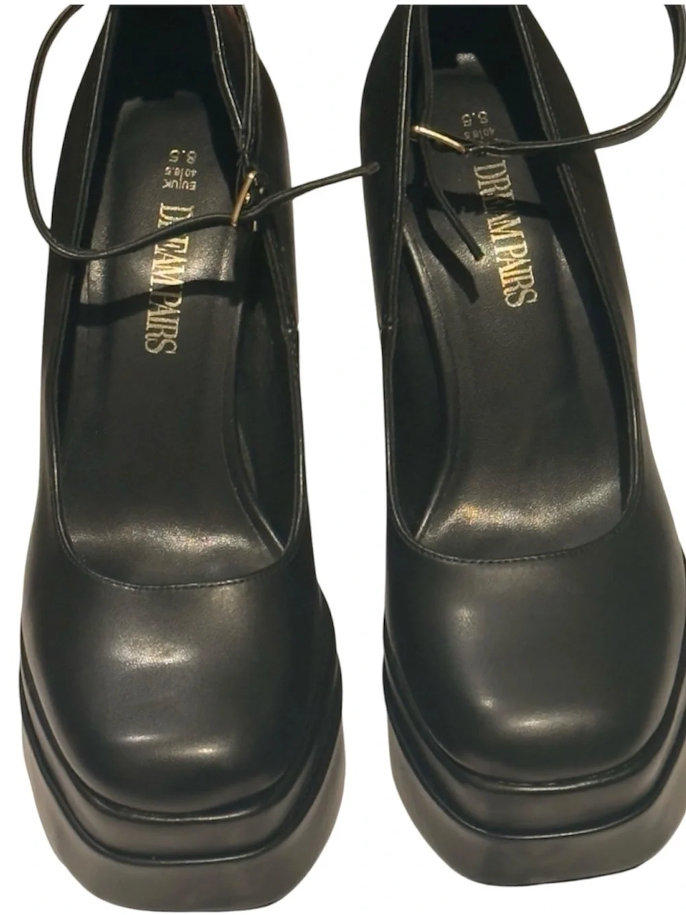 Dream Pairs Black Platform Mary Jane Pumps 8.5